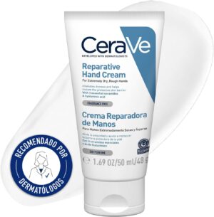 CeraVe Crema Reparadora de Manos, Para Manos Secas y Ásperas