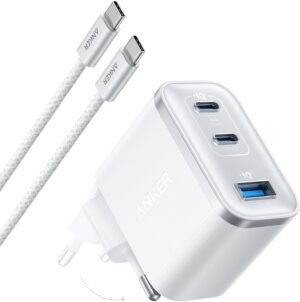 Anker Nano Cargador USB C 70 W con 3 Puertos Plegable GAN | Adaptador compacto, para i Phone 17 17