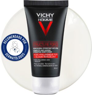 Vichy, Vichy Homme Structure Force, Crema firmeza y arrugas día, 50 ml | Tratamiento antiedad todo en uno