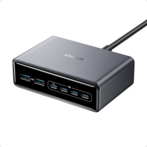Anker Prime Cargador Carga Rapida USB C 200 W, estación de Carga | Ga N con 6 puertos, cargador de