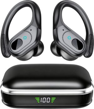 HAOYUYAN auriculares Bluetooth deportivos con estuche