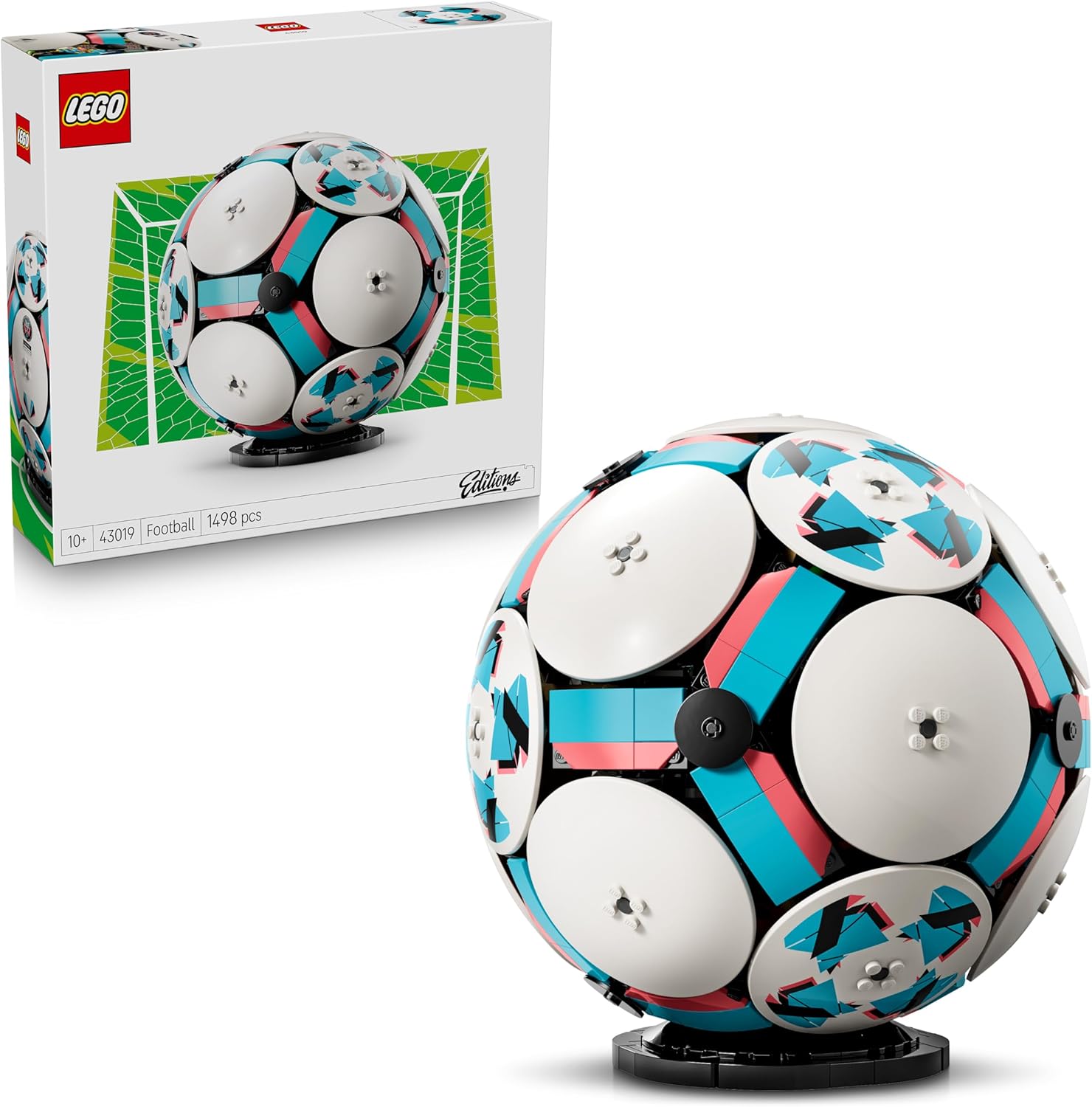 LEGO Editions Balón de Fútbol - Maqueta 3D con Estadio Interactivo en Miniatura - Decoración de la Habitación Juvenil -