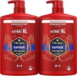 Old Spice Captain gel de ducha y champú 3 en 1, 2 x 1 litro