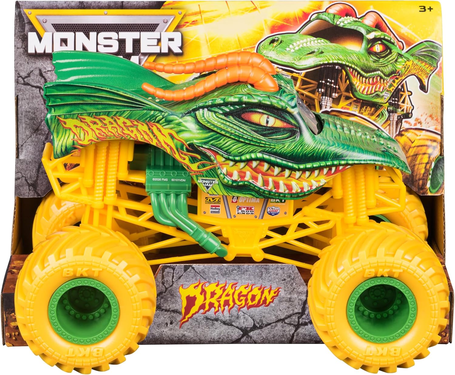 Monster Jam Dragon Camión Monstruo de Metal