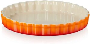 Le Creuset Molde de tarta de cerámica de gres, 24 cm, Volcanic