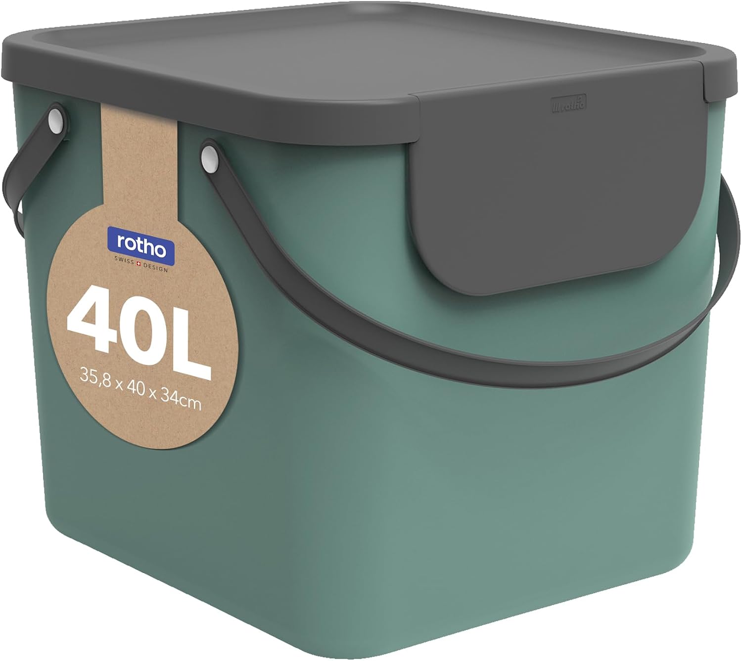 Rotho Albula Cubo de Basura para Reciclaje 40 L