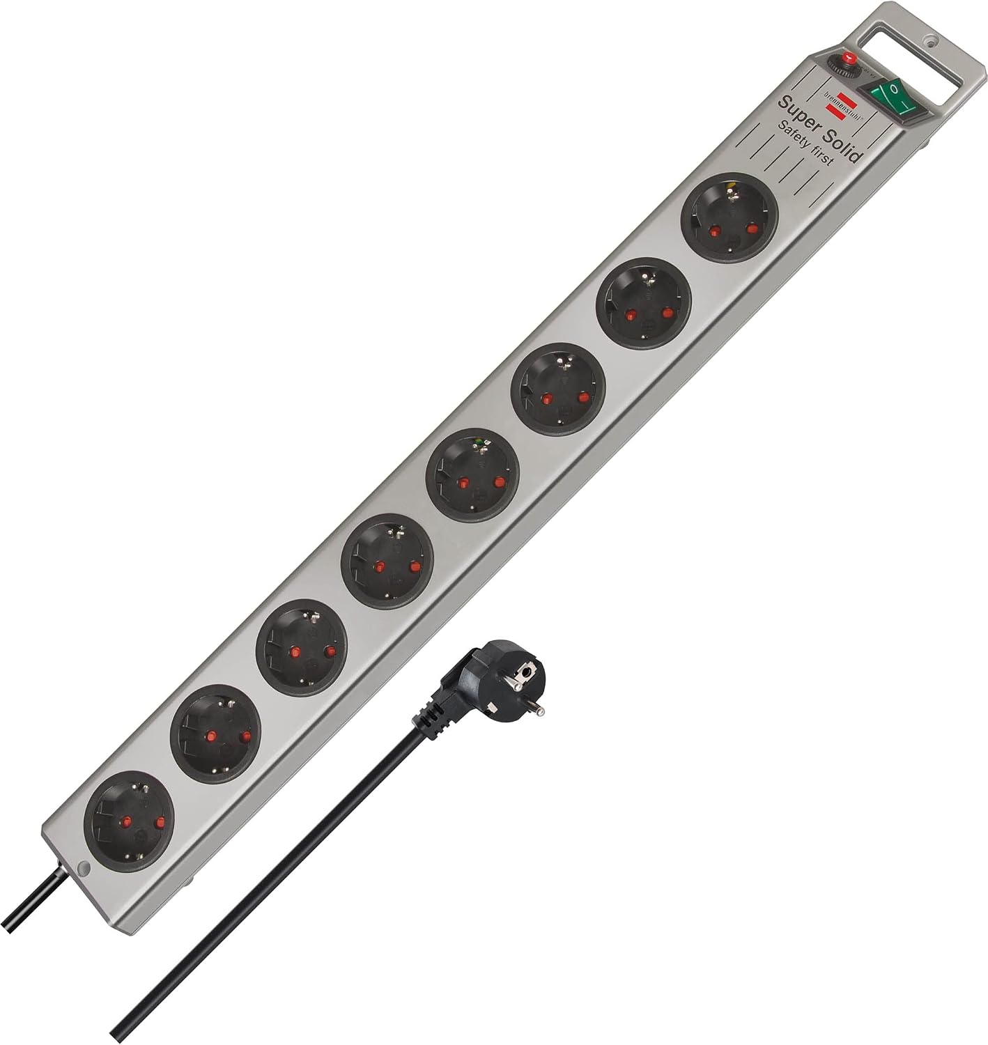 Brennenstuhl Super-Solid regleta con 8 tomas y cable de 2,5 m
