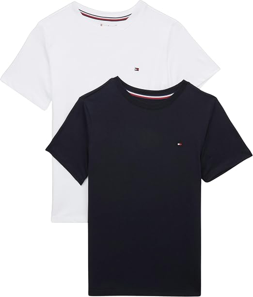 Tommy Hilfiger pack de 2 camisetas infantiles de algodón orgánico