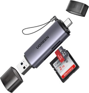 UGREEN Lector de Tarjetas SD/TF 2 en 1 USB C y USB 3.0