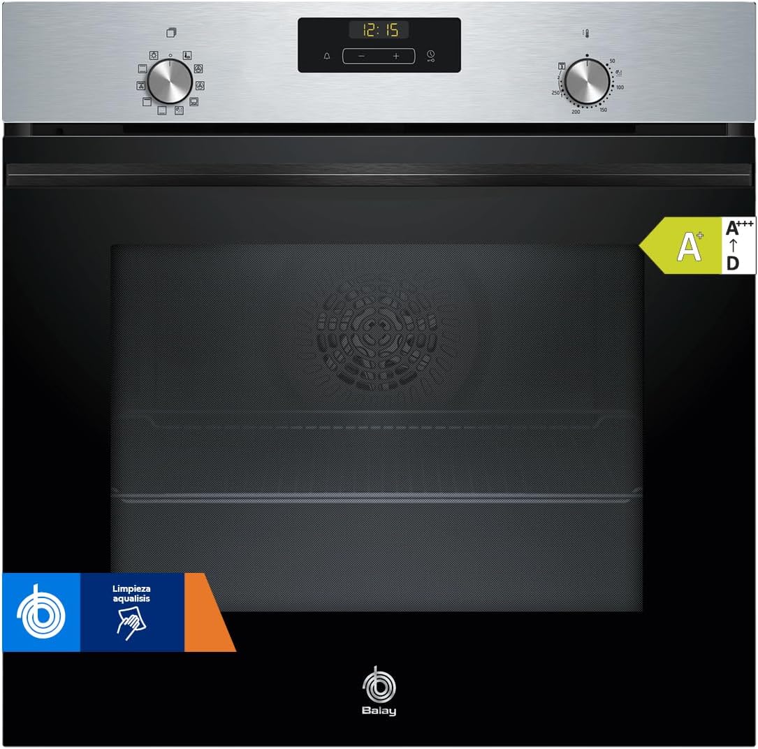 Balay Horno multifunción Aqualisis Cristal negro 3HB4131X3