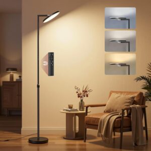 VASAGLE Lámpara de Pie LED 36W Altura Ajustable