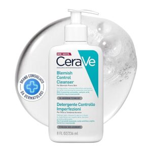 CeraVe Blemish Control gel limpiador para piel grasa y con acné, 473 ml