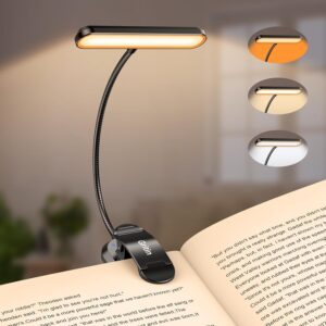 Gritin Luz de lectura de 19 LED, flexible 360° y recargable por USB-C