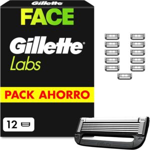 GilletteLabs Cuchillas de Afeitar, Pack de 12