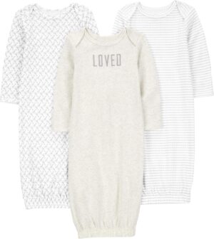 Simple Joys by Carter's Pack de 3 Pijamas de Algodón Bebé
