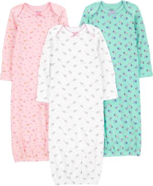 Simple Joys by Carter's pack de 3 pijamas de algodón niña
