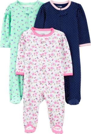 Simple Joys by Carter's Pack de 3 Pijamas de Dormir Bebé
