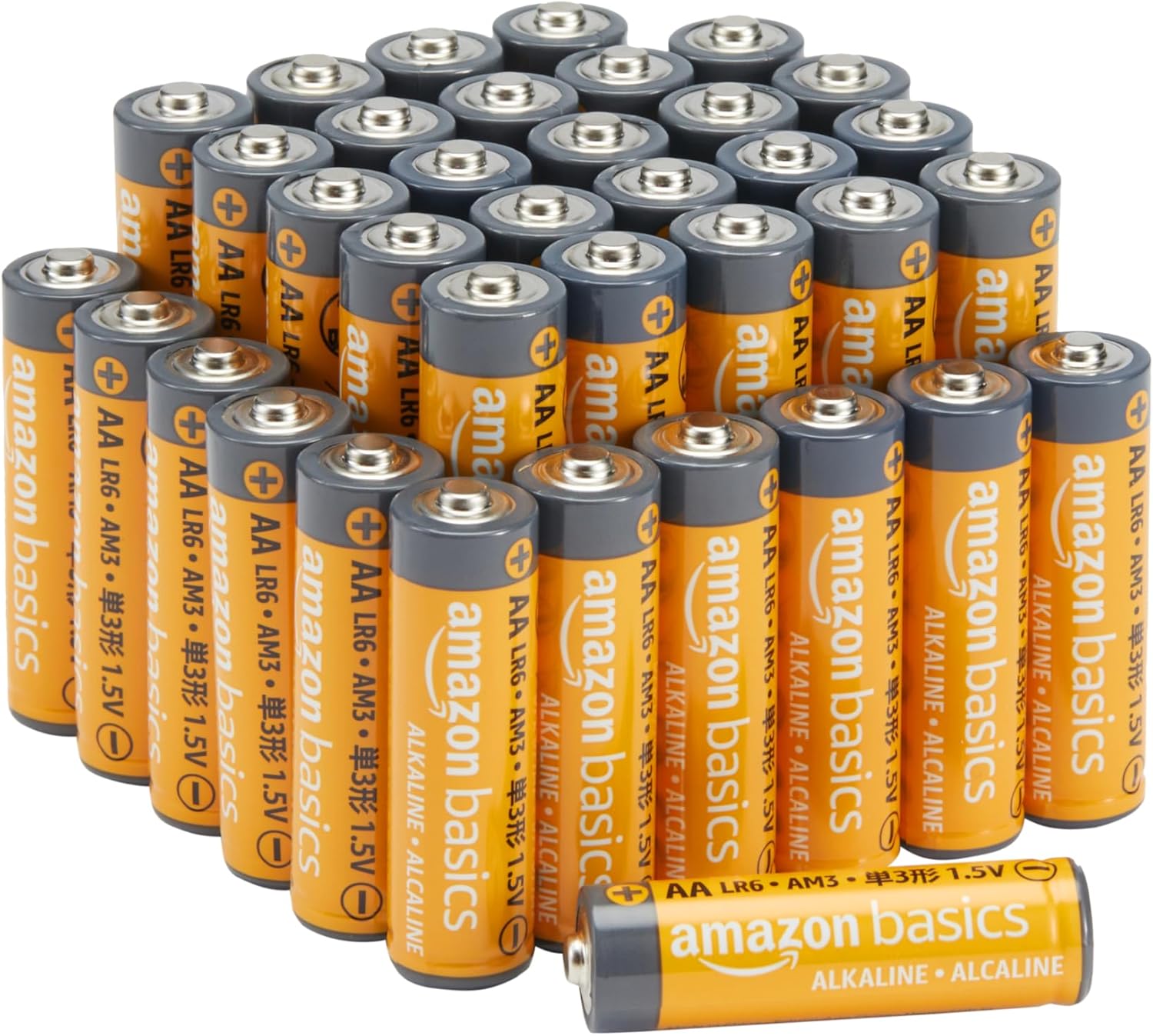 Amazon Basics Pack de 36 pilas alcalinas AA de alto rendimiento