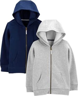 Simple Joys by Carter's Sudadera con Capucha Cierre Completo Bebé-Niños (Pack de 2)