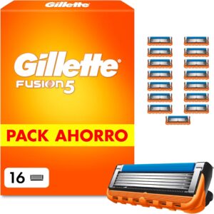 Gillette Fusion5 Cuchillas de Afeitar, Pack de 16