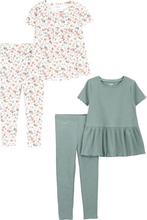 Simple Joys by Carter's Conjunto de ropa de juego de 4 piezas Niñas