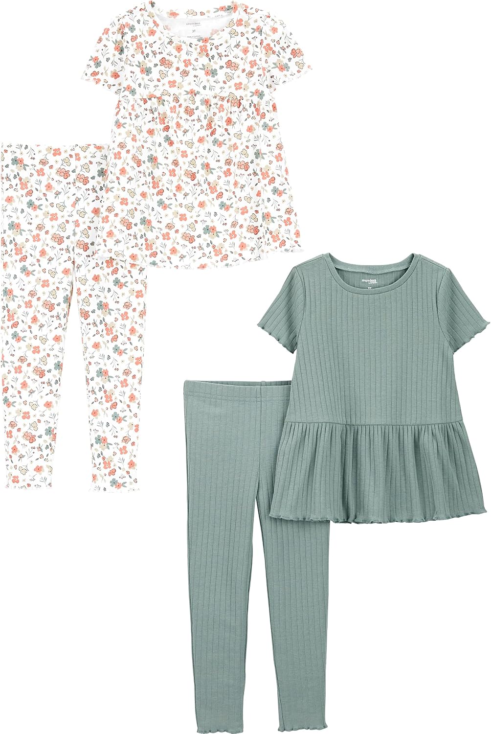 Simple Joys by Carter's Conjunto de ropa de juego de 4 piezas Niñas