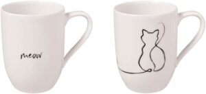 Villeroy & Boch Statement Set de 2 tazas Cat de porcelana