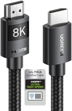 UGREEN Cable HDMI 2.1 Certificado 10K 8K 60Hz 4K 120Hz 48Gbps, 2 m