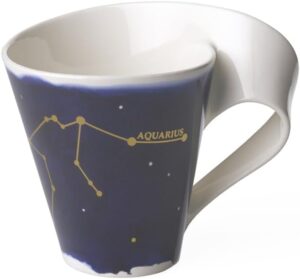 Villeroy & Boch NewWave Stars Taza con asa, motivo Acuario (10-1616-5811)