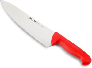Arcos 2900 Cuchillo Cheferie Nitrum Acero POM Rojo 10 pulgadas
