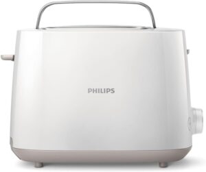 Philips Daily Collection tostadora de pan de 2 ranuras y 8 ajustes, blanca