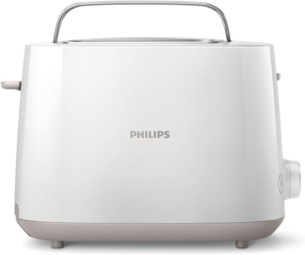 Philips Daily Collection tostadora de pan de 2 ranuras y 8 ajustes, blanca