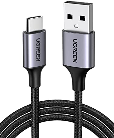 UGREEN Cable USB-A a USB-C de carga rápida QC3.0 3A, nailon trenzado, 0,5 m