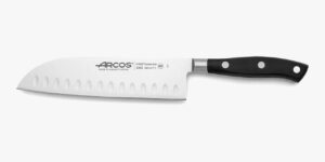 Arcos Cuchillo de Cocina Santoku Riviera Acero Inoxidable Negro 180 mm