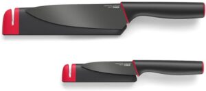 Joseph Joseph Slice and Sharpen Juego de 2 Cuchillos con Afilador Integrado