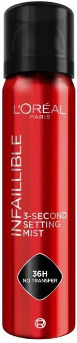 L'Oréal Paris Infaillible spray fijador de maquillaje hasta 36 horas, 75 ml
