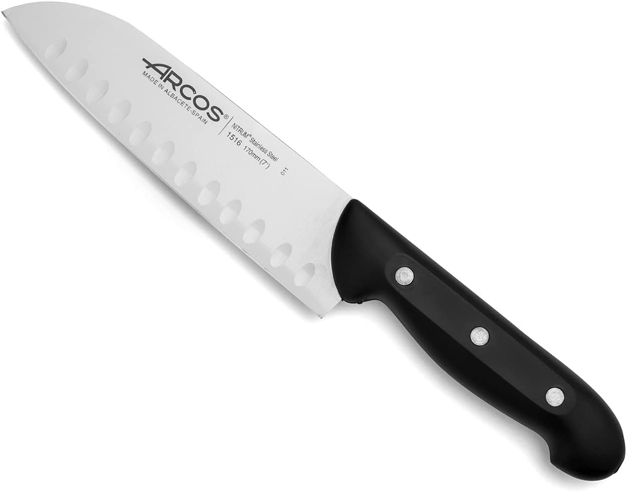 Arcos Cuchillo Santoku Maitre 17 cm acero inoxidable Nitrum