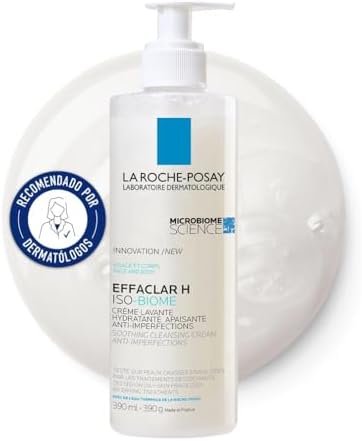 La Roche-Posay Effaclar H Iso-Biome Crema Limpiadora multifunción, 390 ml