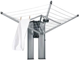 Brabantia WallFix tendedero de pared con caja, 24 m, Metallic Grey