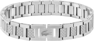 Lacoste Pulsera de Eslabones Metropole Petit Piqué Hombre 2040117