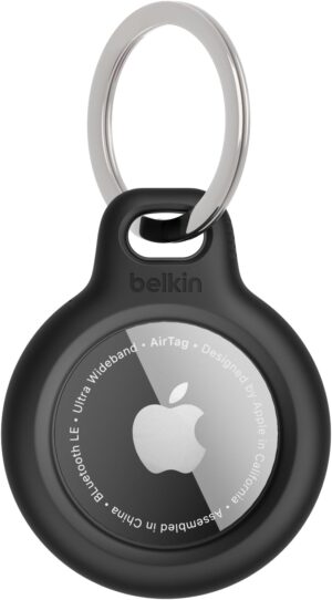 Belkin Funda Protectora para AirTag con Llavero, negro