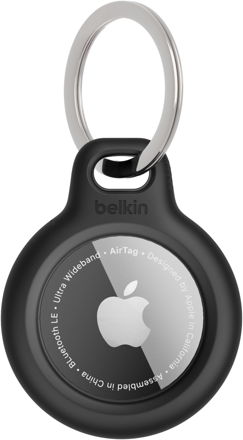 Belkin Funda Protectora para AirTag con Llavero, negro