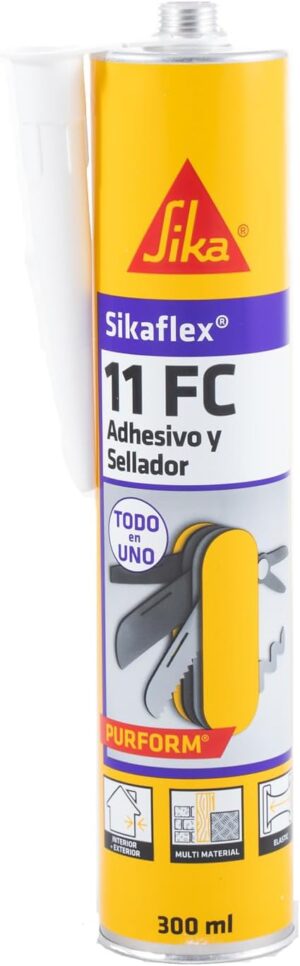 Sikaflex 11 FC Purform masilla adhesiva multiusos blanca, cartucho de 300 ml