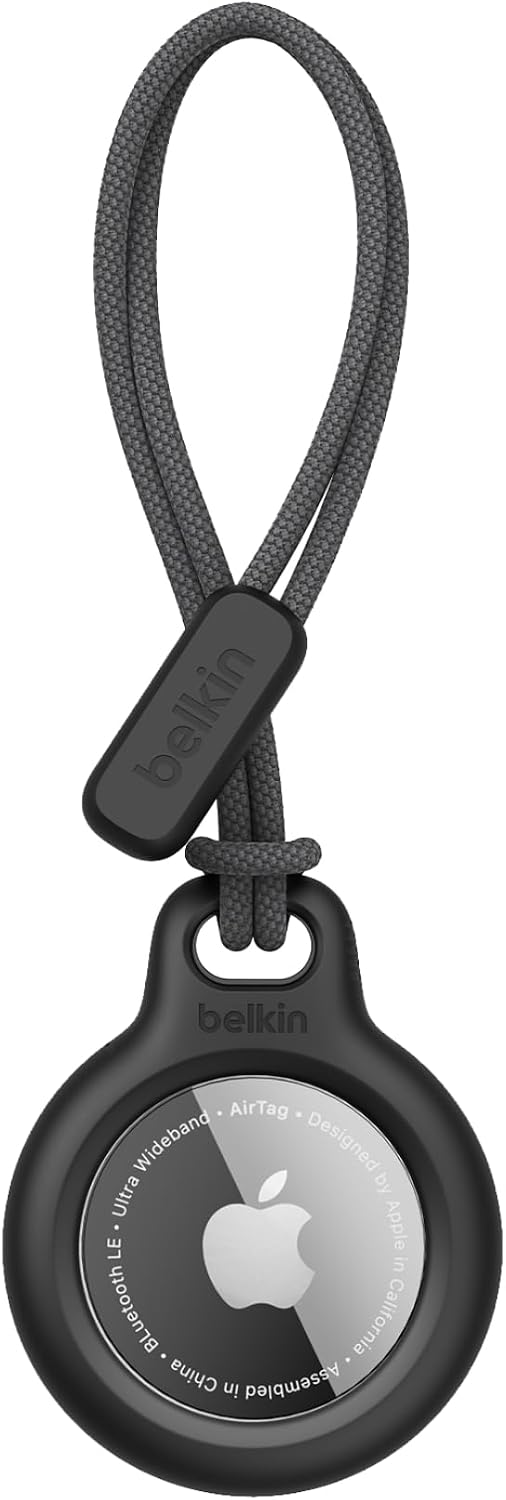 Belkin Funda AirTag con Correa y Frontal Abierto, negro