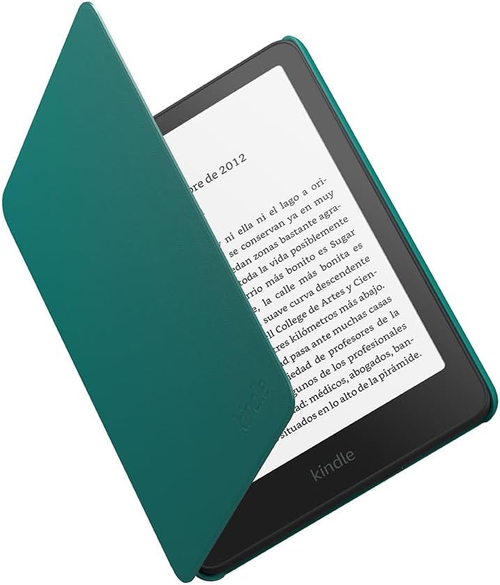 Funda Amazon para Kindle Paperwhite y Kindle Colorsoft, plegable, material vegetal, verde jade