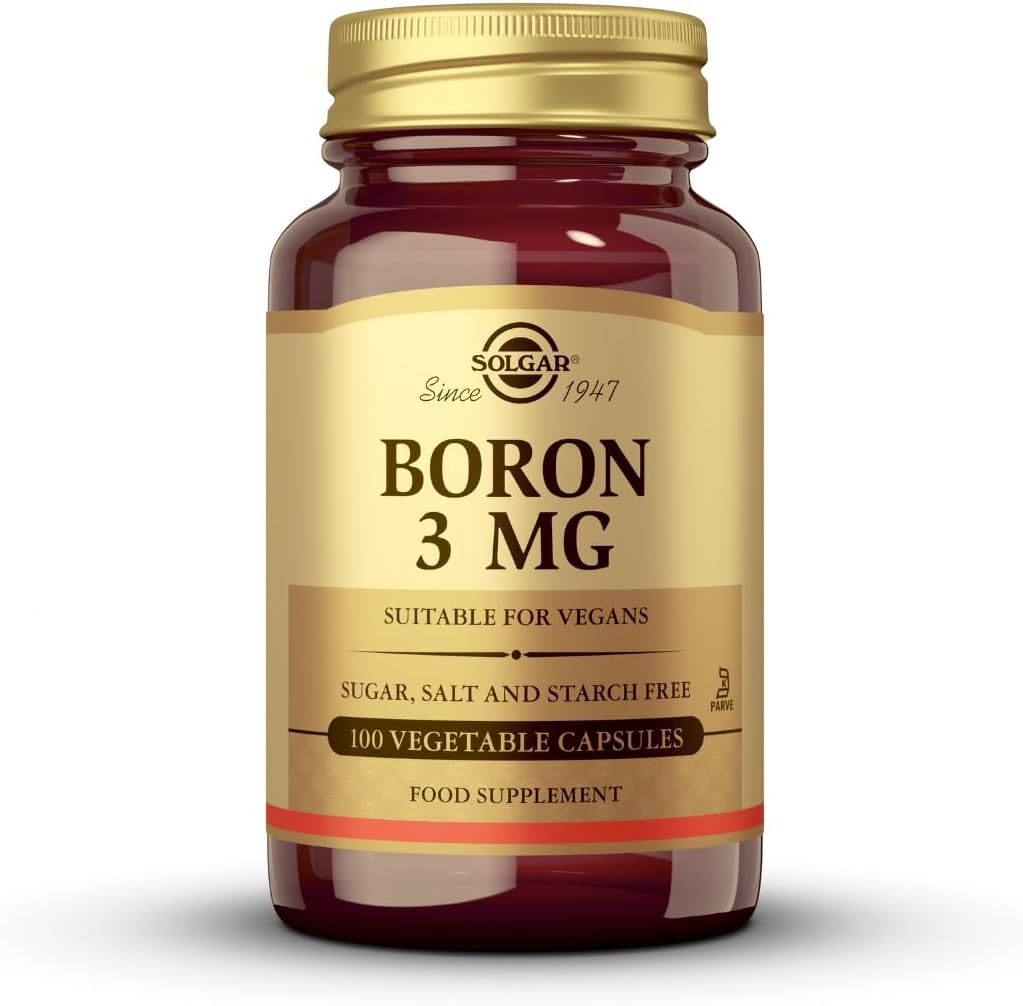 Solgar Boro 3 mg, 100 cápsulas vegetales