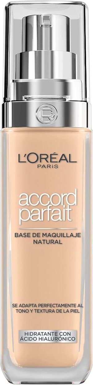 L'Oréal Paris Accord Parfait Base de Maquillaje Acabado Natural, tono 3N, 30 ml