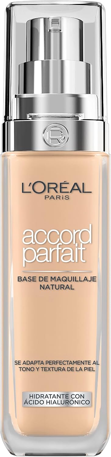 L'Oréal Paris Accord Parfait Base de Maquillaje Acabado Natural, tono 3N, 30 ml