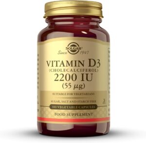 Solgar Vitamina D3 (Colecalciferol) 2200 UI, 100 cápsulas