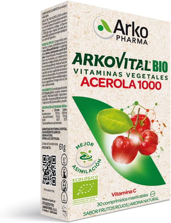 Arkopharma Arkovital Acerola 1000, 30 comprimidos